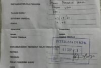 Foto: Bukti pelaporan ke kpk ri