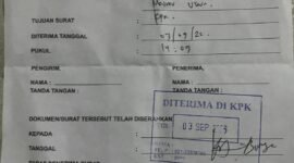 Foto: Bukti pelaporan ke kpk ri